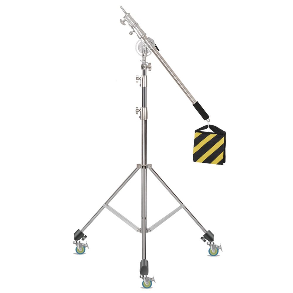 Photography Basics - SH 2,8 m roestvrijstalen lichtstandaard zwaar
