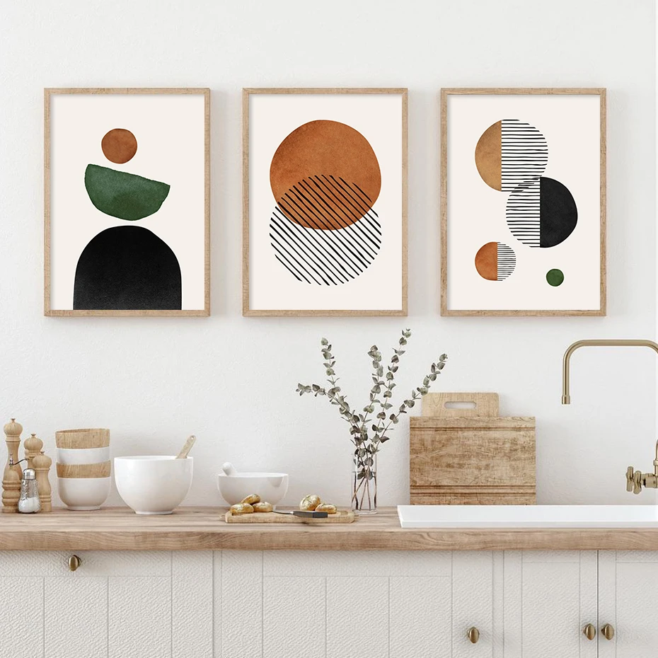 Photography Geometry - Boho abstracte planten uit het midden