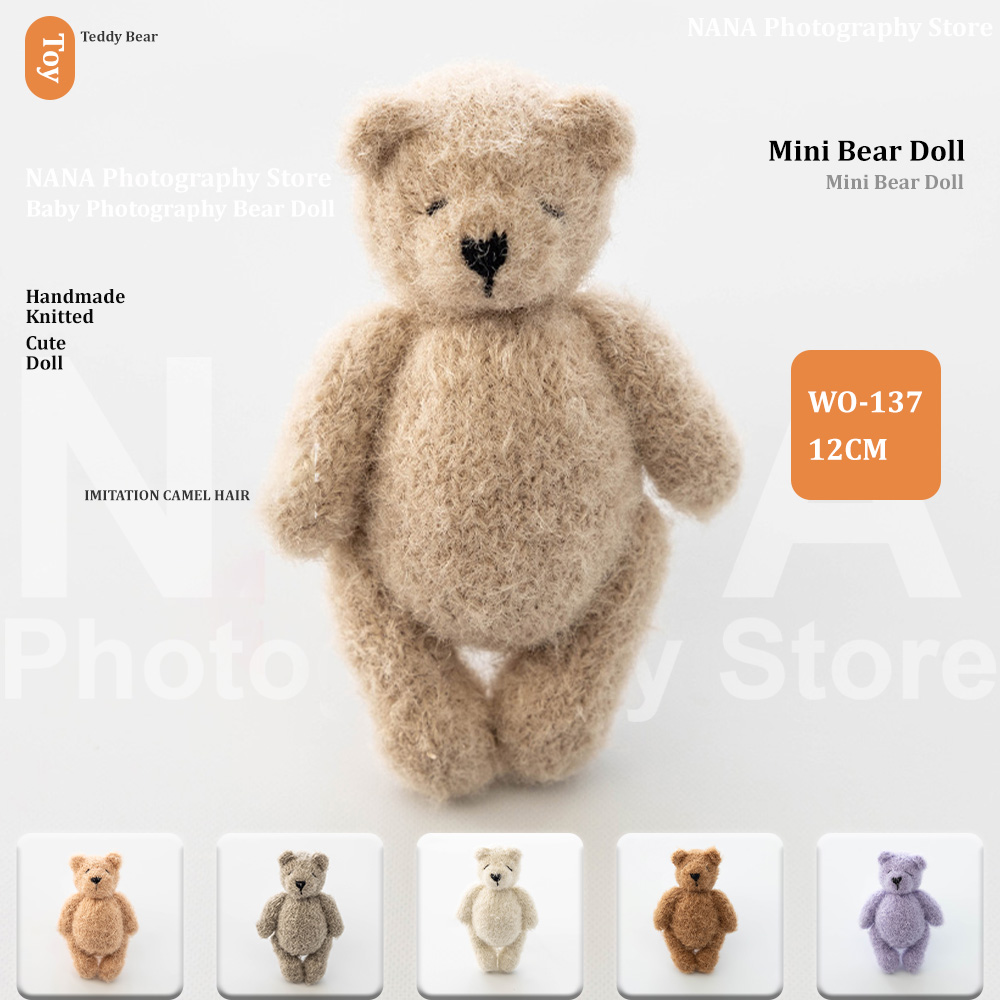 Photographic Memory - Handgemaakte gebreide teddybeer poppen fotografie speelgoed