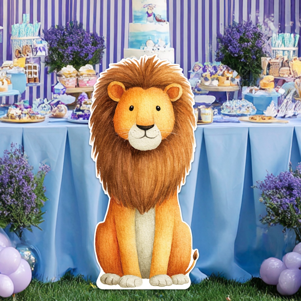 Photography Prompt - Dierenfiguur van karton, 2D platte staande