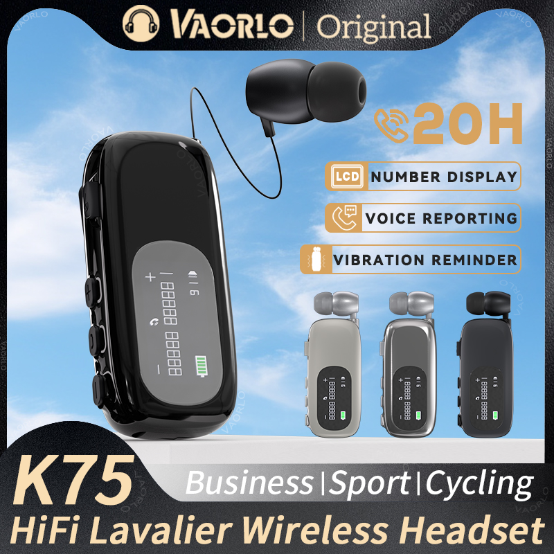 Photography Prompt - K75 Lavalier Business Bluetooth 5.4 Oortelefoon