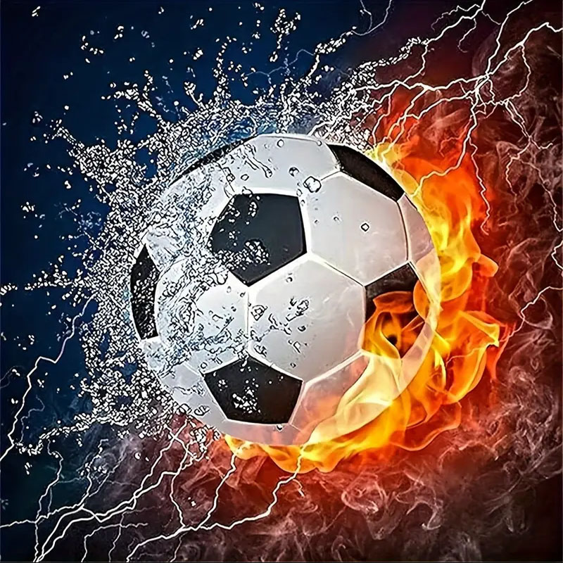 Photography Geometry - Een set voetbal-diamantschilderijen, doe-het-zelf diamanten schilderset