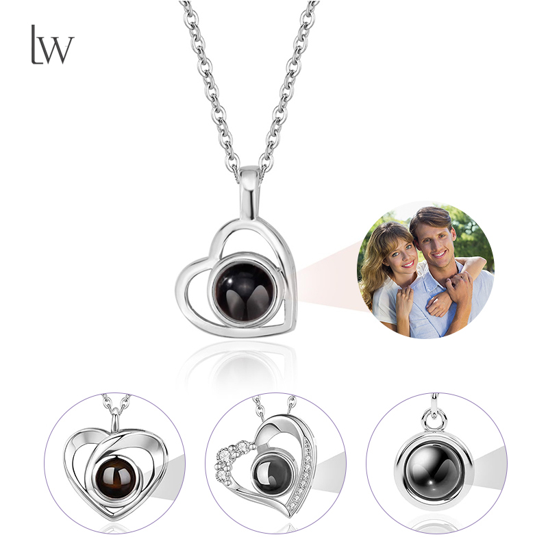 Photographic Memory - Gepersonaliseerde foto projectie ketting aangepaste foto