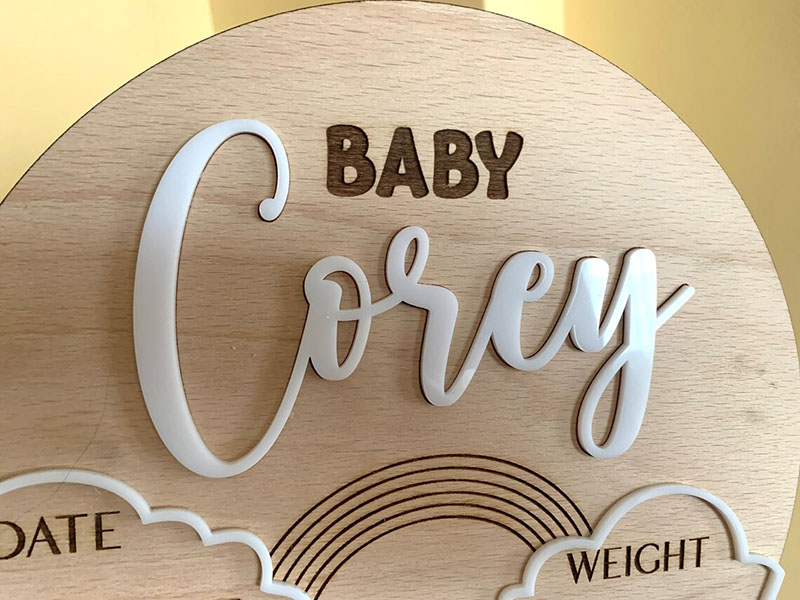 Aangepaste Baby Naam Aankondig - Photography Prompt recensie en prijs