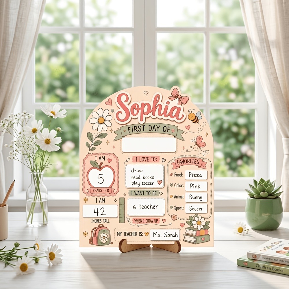 Houten bord met de naam van de - Photography Prompt recensie en prijs