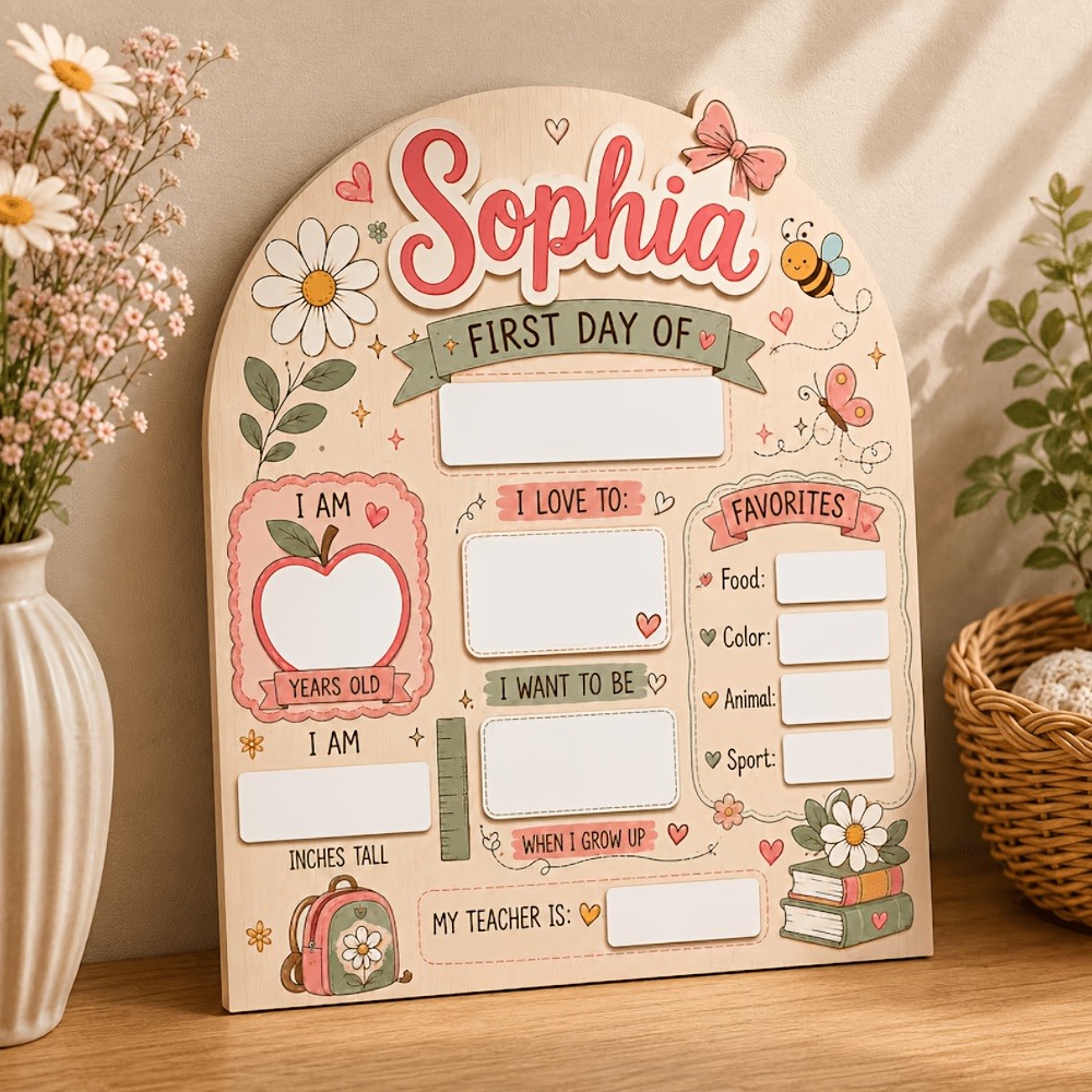Houten bord met de naam van de - Photography Prompt recensie en prijs