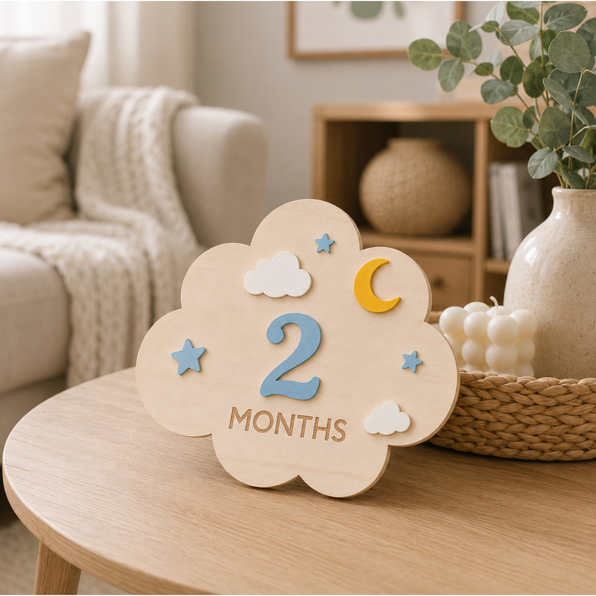 1-set houten baby-maandkaarten - Photography Prompt recensie en prijs