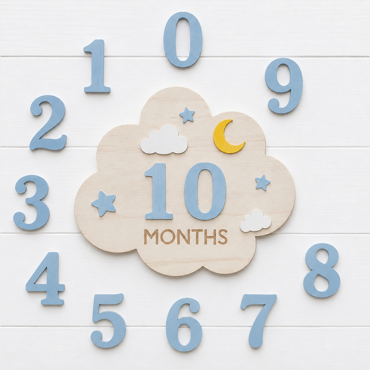 1-set houten baby-maandkaarten - Photography Prompt recensie en prijs