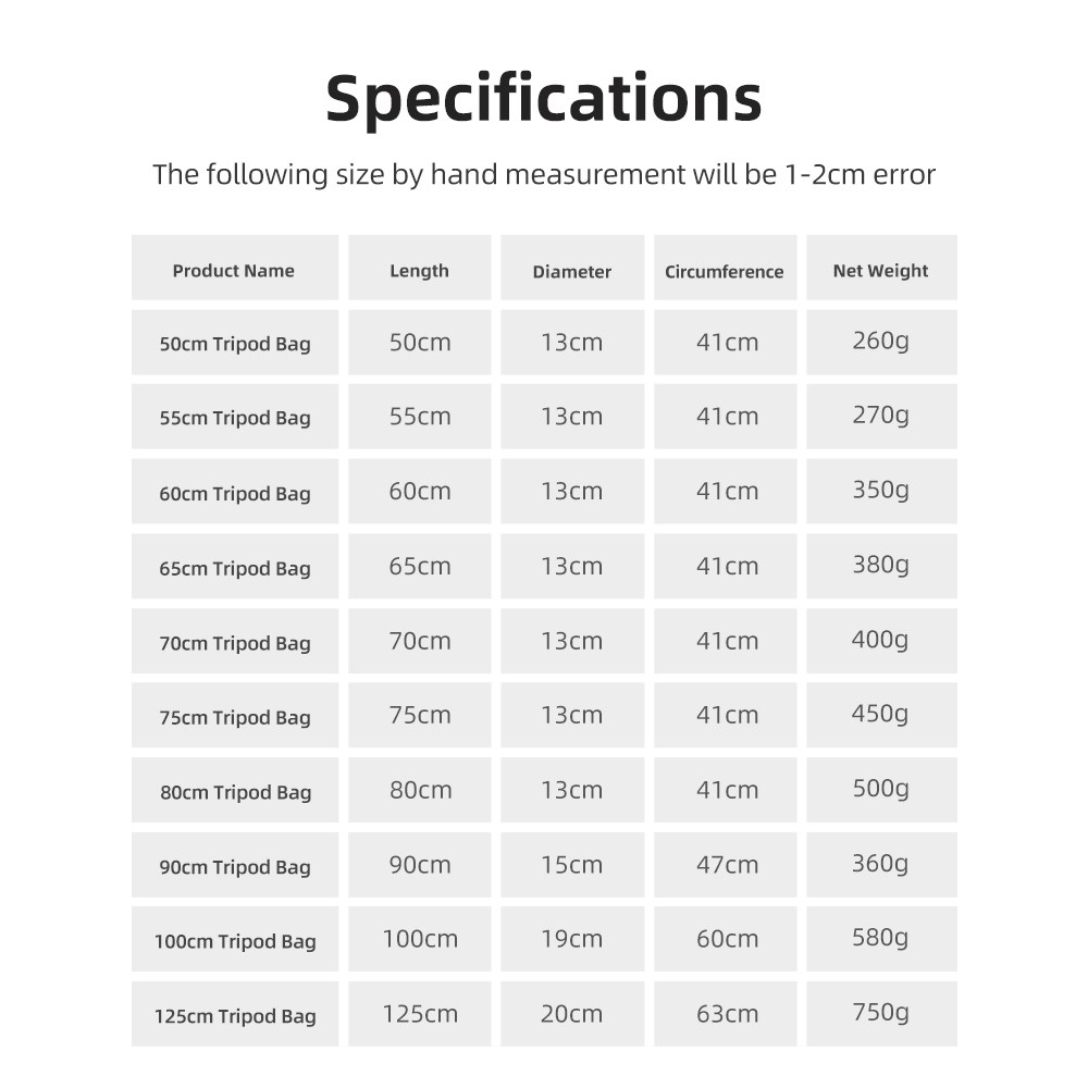 55/60/65/70/75/80/100/125cm Ge - Photography Basics recensie en prijs