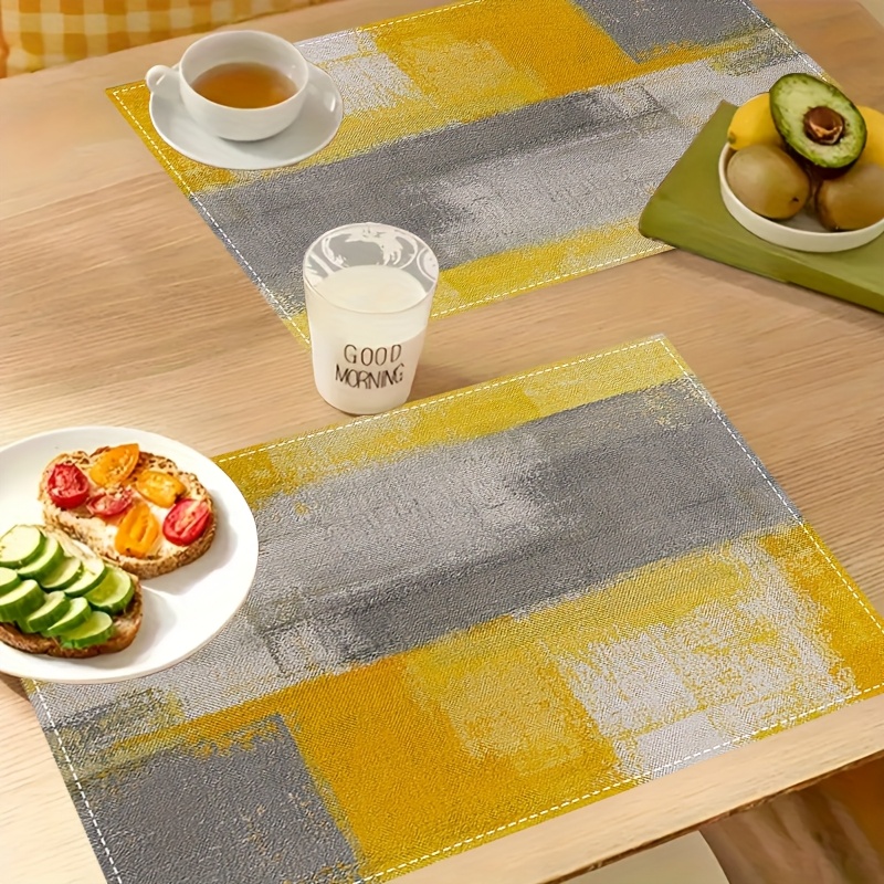 VIKAMA Geelgrijze abstracte ol - Photography Geometry recensie en prijs