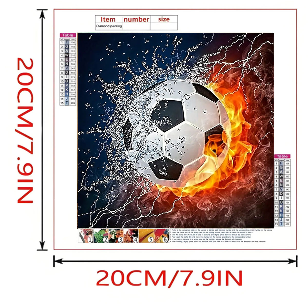 Een set voetbal-diamantschilde - Photography Geometry recensie en prijs