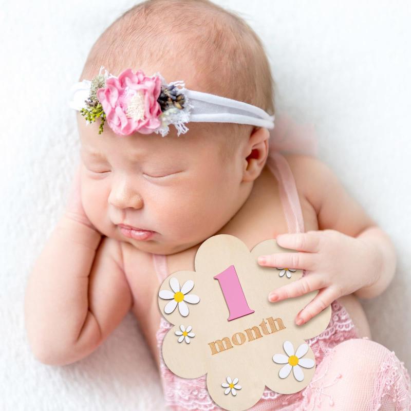 Houten baby maandelijkse mijlp - Photography Cheat Sheet recensie en prijs