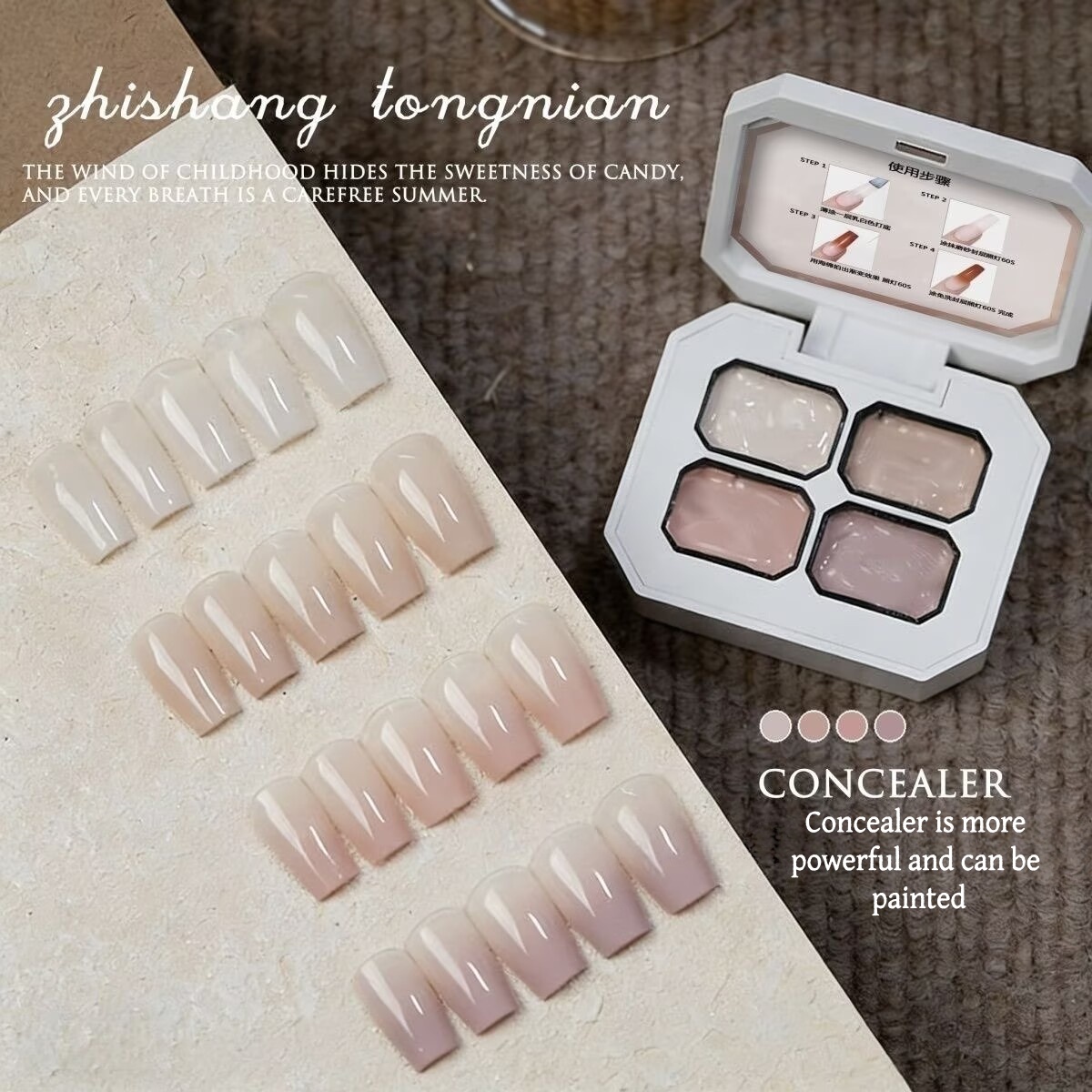 4 kleuren gradiënt roze, nude  - Photography Design recensie en prijs